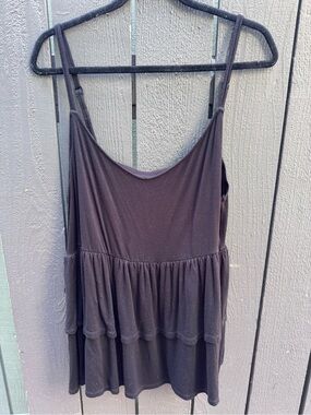Torrid Spaghetti Strap Tiered Black Tank Top, Size 3